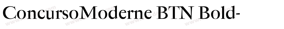 ConcursoModerne BTN Bold字体转换